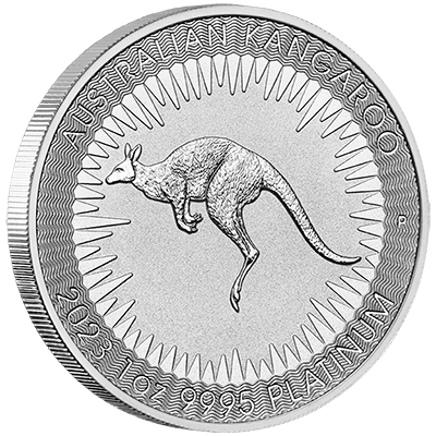 1oz Platinum Bullion Coin Kangaroo Perth Mint 2023