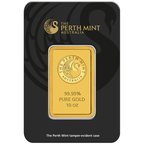 10oz Gold Minted Bar Perth Mint - New Zealand Mint