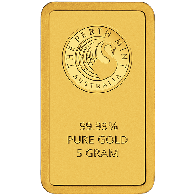 5g Gold Minted Bar Perth Mint - New Zealand Mint