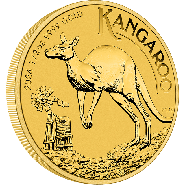 1/2oz Gold Bullion Coin Kangaroo Perth Mint