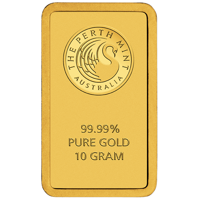 10g Gold Minted Bar Perth Mint - New Zealand Mint