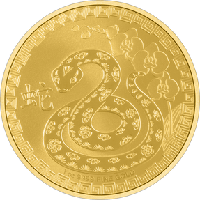 1oz Gold Bullion Coin Year of the Snake Niue 2025