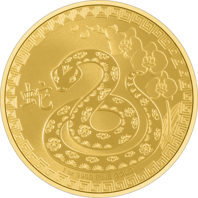 1oz Gold Bullion Coin Year of the Snake Niue 2025