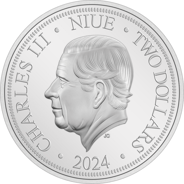 Jody Clark effigy of His Majesty King Charles III Obverse $2 2024.