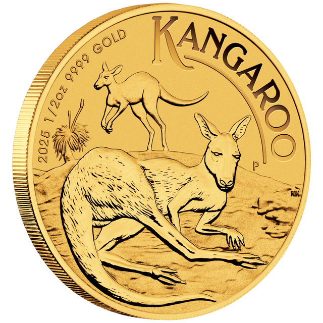 1/2oz Gold Bullion Coin Kangaroo Perth Mint